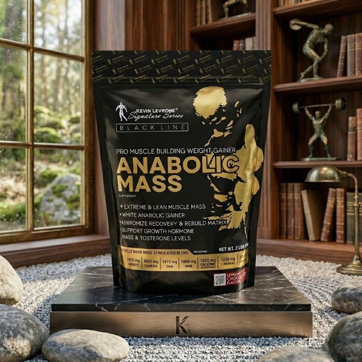 Kevin Levrone Signature Series Blackline Anabolic Mass 2lbs Chocolate Flavor Pro Muscle Building Weight Gainer - Image 2