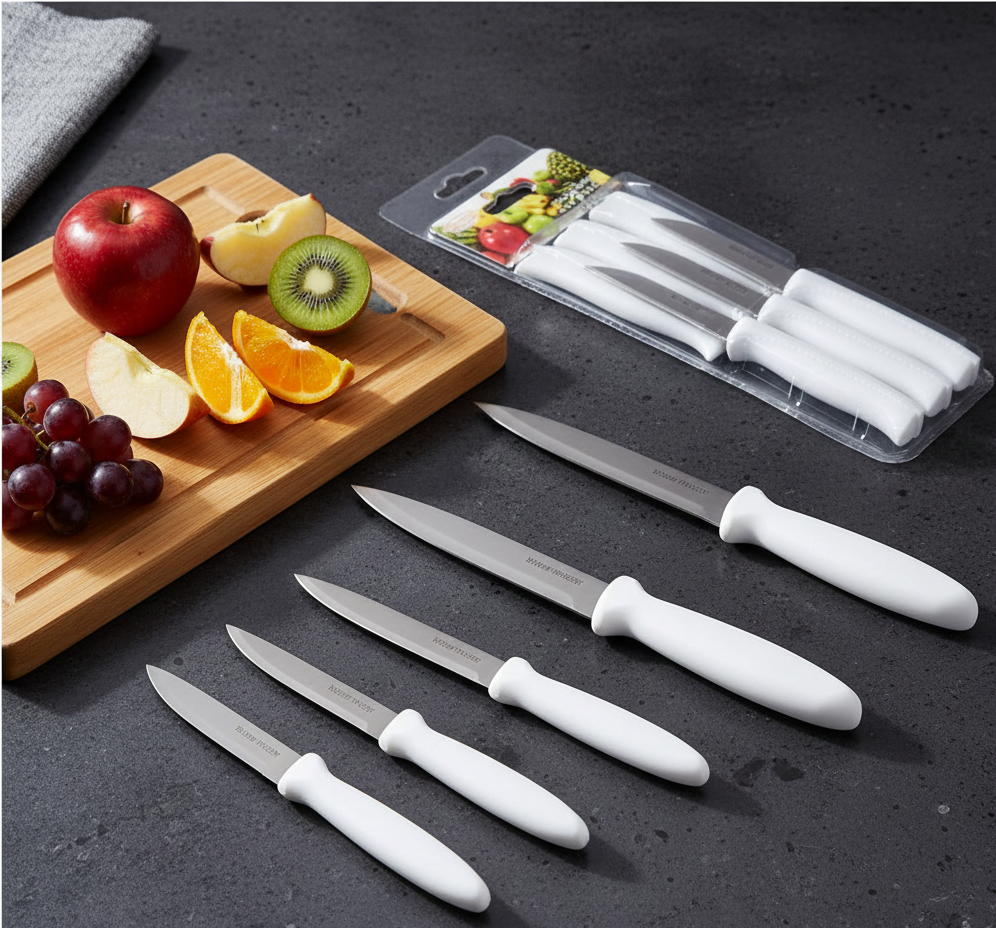 6 Piece Knife Set | Professional Stainless Steel Kitchen Knives | Sharp Durable Blades for Meat, Vegetables, Fruits & Daily Cooking | Comfortable Grip – Chef Knife, Bread Knife, Utility Knife & More - Image 3