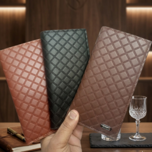 Men’s Quilted Leather Bifold Wallet | Slim & Stylish | Multiple Card Slots | Durable Everyday Accessory