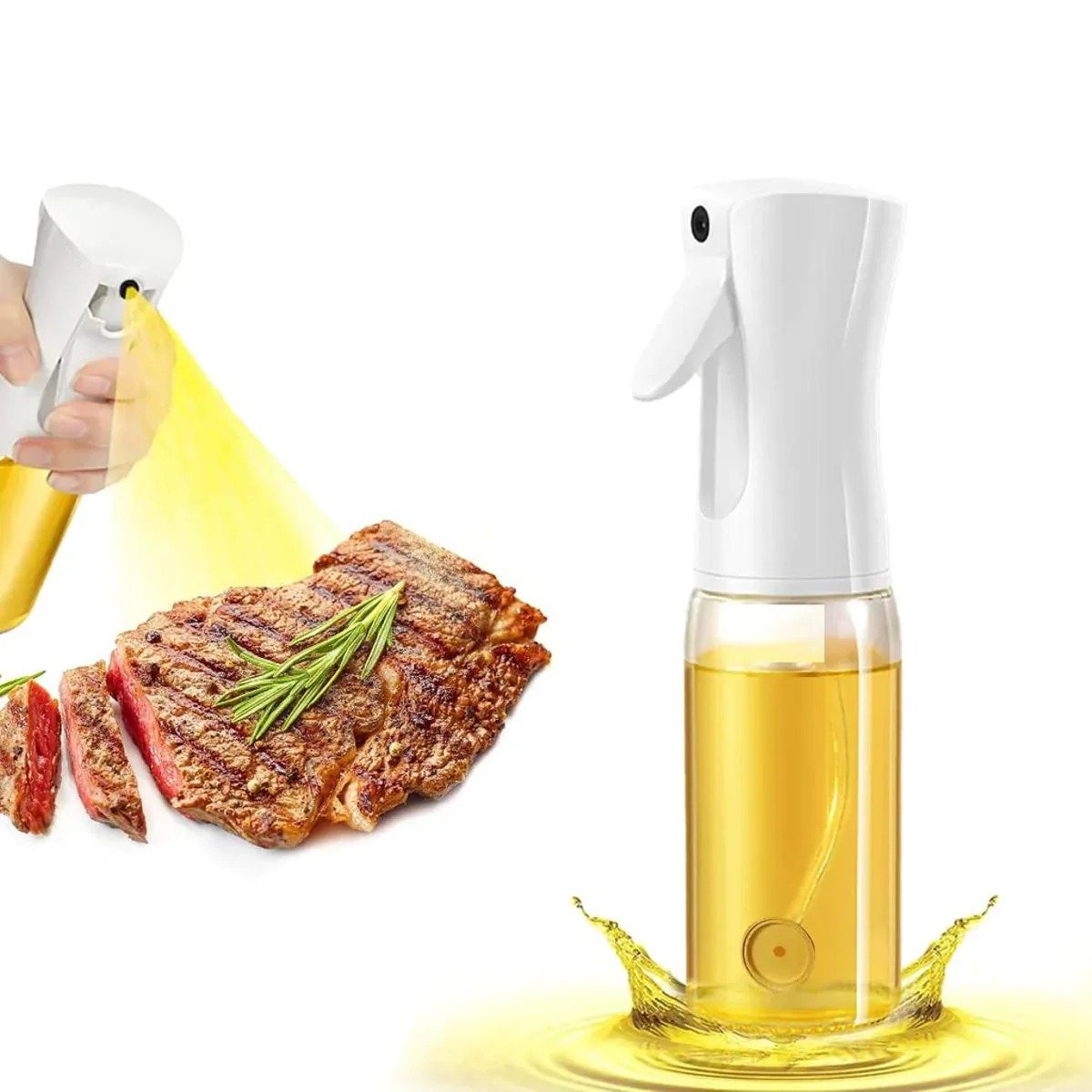 4Pcs Oil And Spice Countertop Set Daisy Glass Seasoning Organizer With 3 Jars 180ml And 1 Oil Bottle 245ml - Image 2