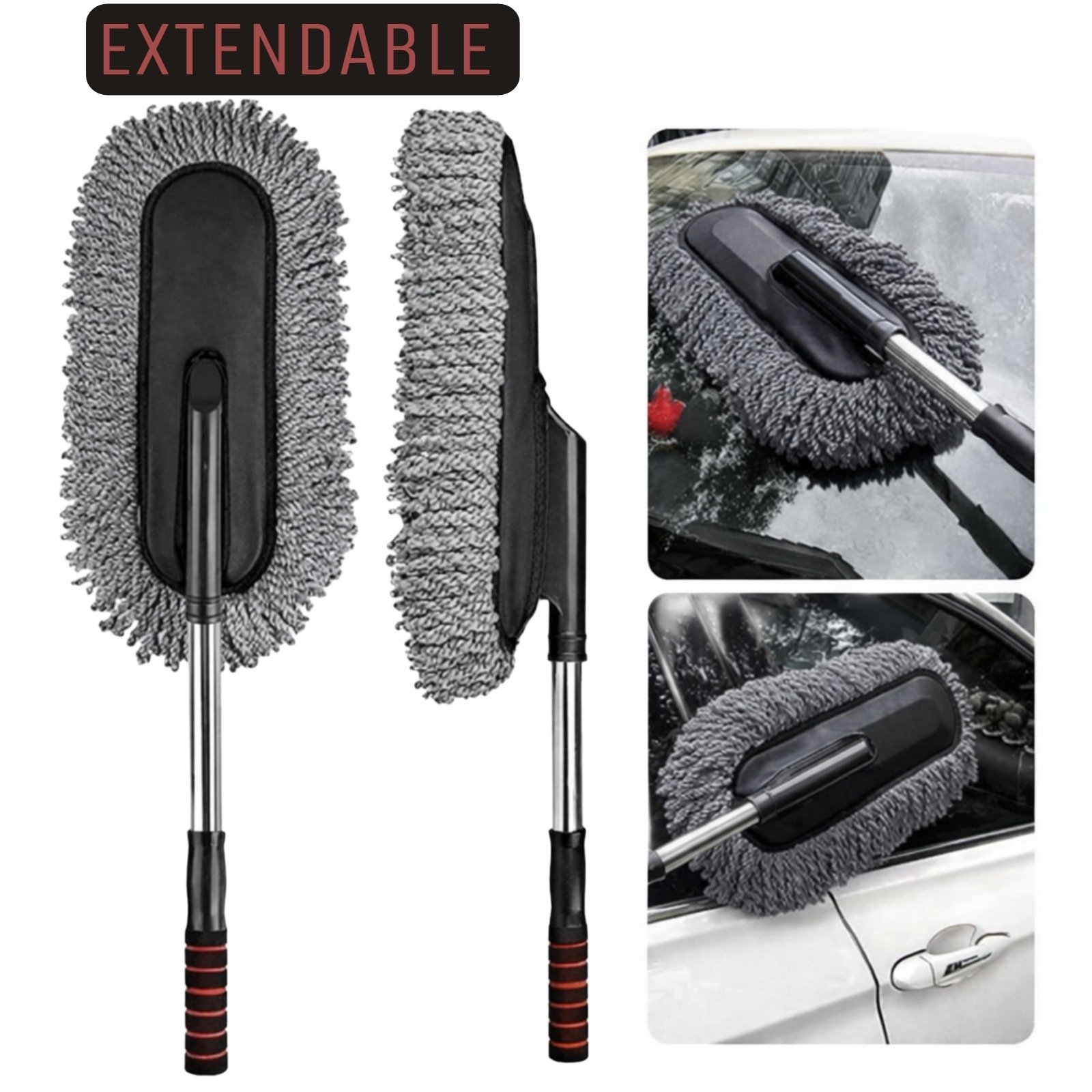 Extendable Car Duster Cleaning Mop Durable Lightweight Scratch Free Microfiber Practical Choice For Vehicle Interior And Exterior Cleaning - Image 2