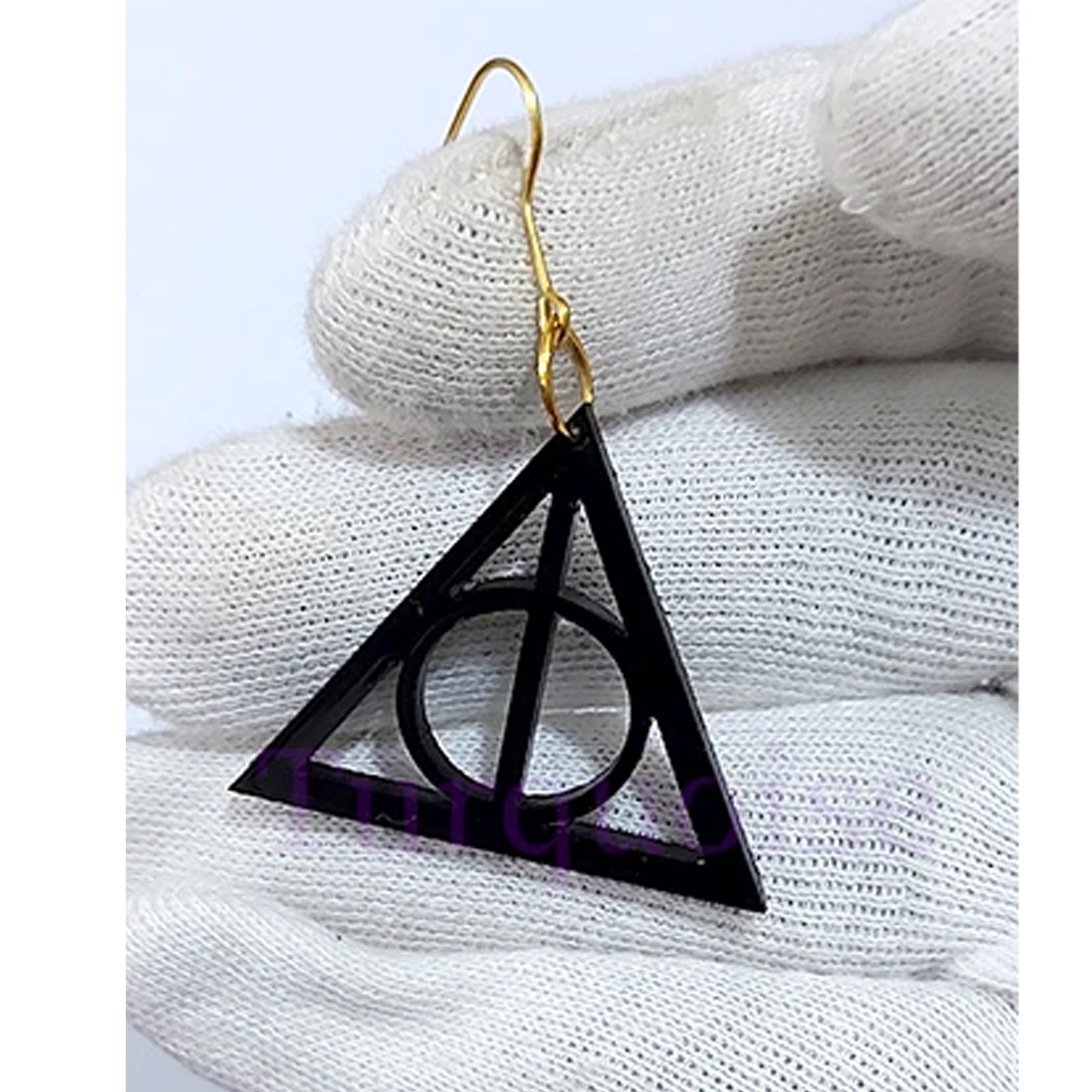 Harry Potter Logo Sign Very Light Weight Earrings For Harry Potter Fans - Image 3