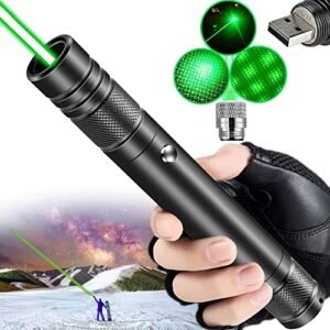 jy-303 Green Laser Pointer – Rechargeable with Lock Key, Charger & Ideal for Teaching, Astronomy, Presentations More