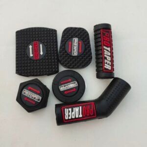 6 Piece Rubber Set for 70cc & CG 125 Motorcycles – Chain Cover, Handle Nut, Kick, Brake & Gear Lever Rubbers – Random Colors