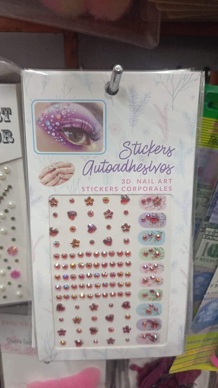 Temporary Tattoo for Women – Rhinestone Gems Face & Body Sticker | Self-Adhesive Crystal Makeup Decoration for Parties & Festivals (Random Design) - Image 5