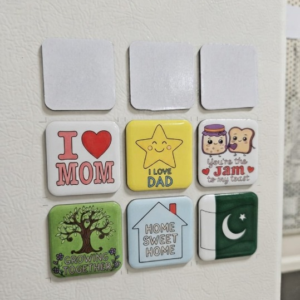 DIY Fridge Magnet Paint Kit – 3 Magnets & 6 Paint Sheets Set