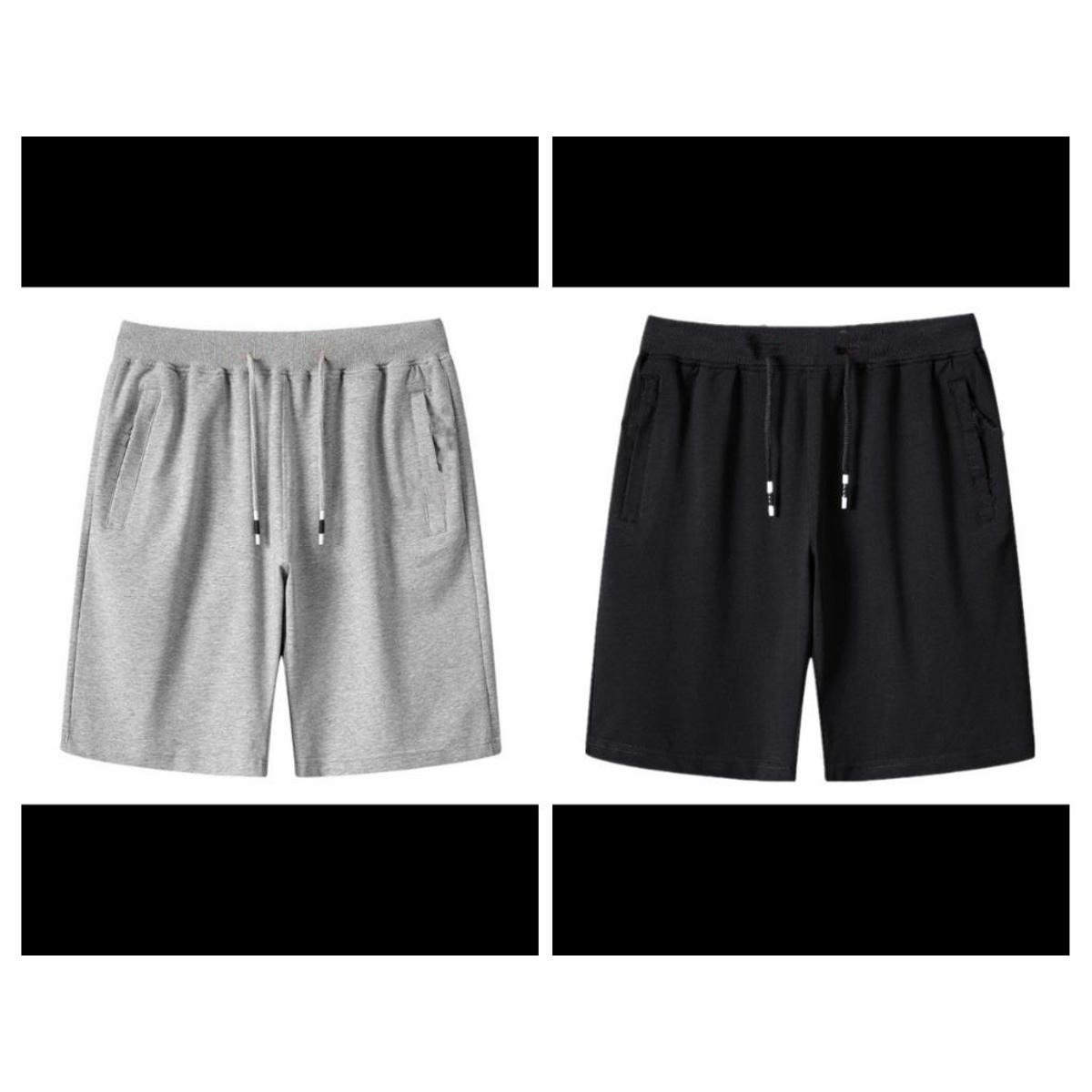 Pack Of 2 Men's Stripe Style Jersey Fashion Shorts | Soft Fabric Casual Summer Wear