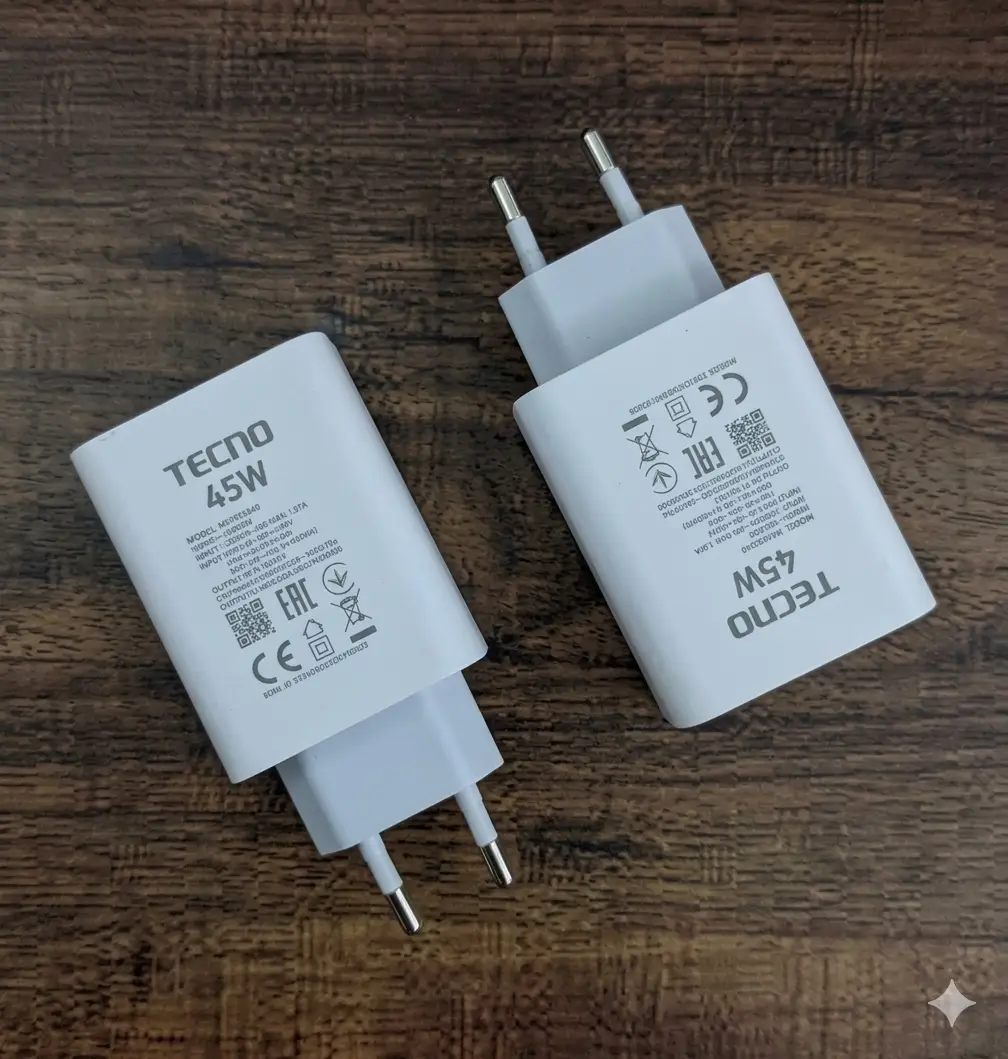 Tecno 45W Original Fast Charging Power Adapter | USB Type-A Wall Charger for Tecno Smartphones | 45W Fast Charger - Image 2