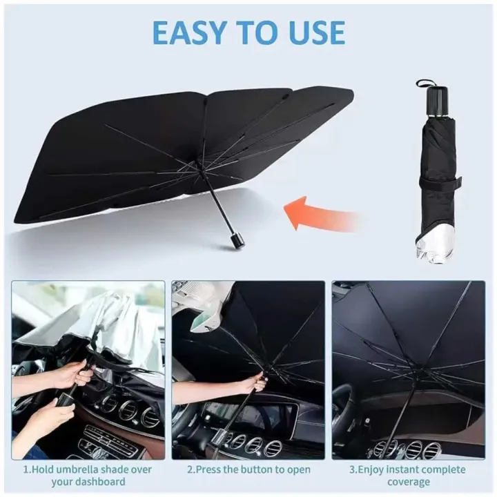 Car Windshield Sun Shade Umbrella – Foldable UV & Heat Protection - Image 4