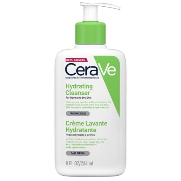 Cerave Hydrating Facial Cleanser 237ml – Gentle Moisturizing Face Wash With Hyaluronic Acid And Ceramides For Normal To Dry Skin - Image 2