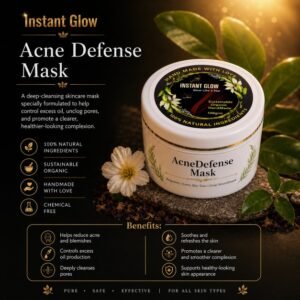 Acne Defense Face Mask 50g – Natural Deep Cleansing Mask for Acne, Oil Control, Blemishes & Clear Skin