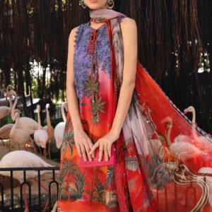 Elegant Embroidered Lawn 3 Piece Unstitched Suit with Chiffon Dupatta MBL-MPT-2907-B-26 – Summer Collection 2026