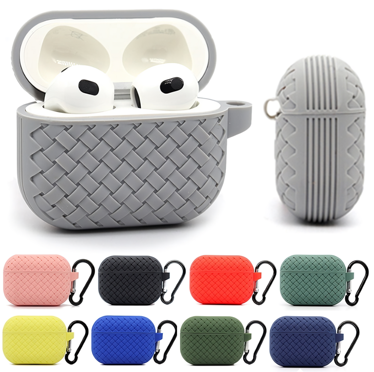 Silicone Breathable Braided Case Cover – Soft TPU Protective Charging Case (Random Color)