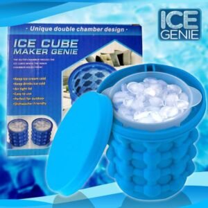 Ice Genie Silicone Ice Cube Maker Bucket with Airtight Lid