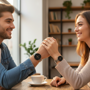 POSITIF Couple Watch – Elegant Matching His & Her Timepieces | Stylish Pair Gift For Lovers, Anniversary & Special Occasions (Without Box random colour)