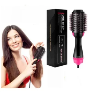 3 in 1 Professional Hot Air Hair Brush Styler - Dryer, Straightener & Curler