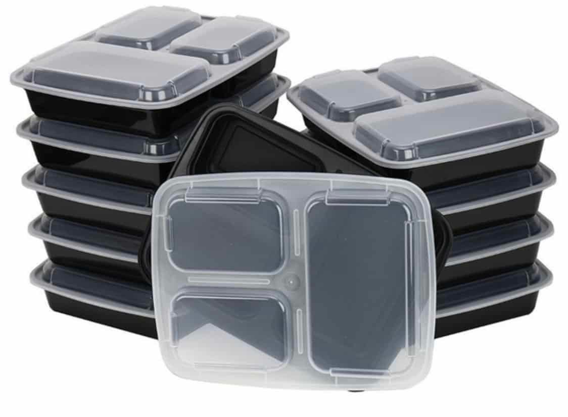 1Pc SimpleHouseware 3-Compartment Meal Prep Containers, 36 oz, Food-Grade, BPA-Free - Image 3