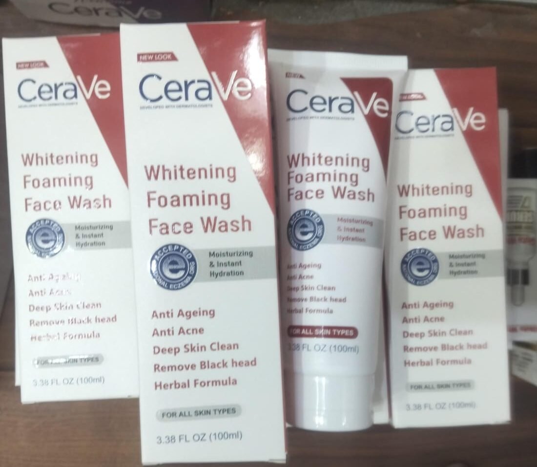 Cerave Whitening Foaming Face Wash 100ml Anti Ageing Anti Acne Deep Skin Clean - Image 4