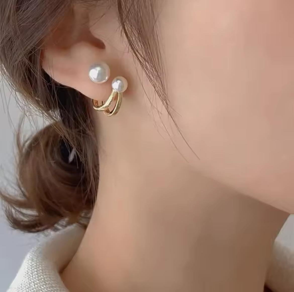 ZVT-167 Korean Pearl Circle Earrings – Elegant Fashion Jewellery, Stylish Accessory for Women - Image 5