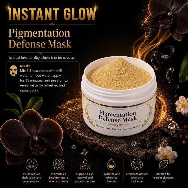 Pigmentation Defense Face Mask 50g – Natural Brightening Mask for Dark Spots, Uneven Skin Tone & Healthy Glow - Image 2