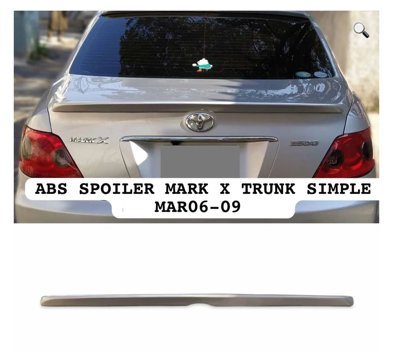 ABS Rear Trunk Lip Spoiler for Toyota Mark X (2004–2009 Models) – Simple Flush Profile