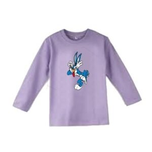 Plain Basic Full Sleeves T-Shirt for Kids – Soft Comfortable Cotton Blend Casual Wear for Boys & Girls, Everyday Use