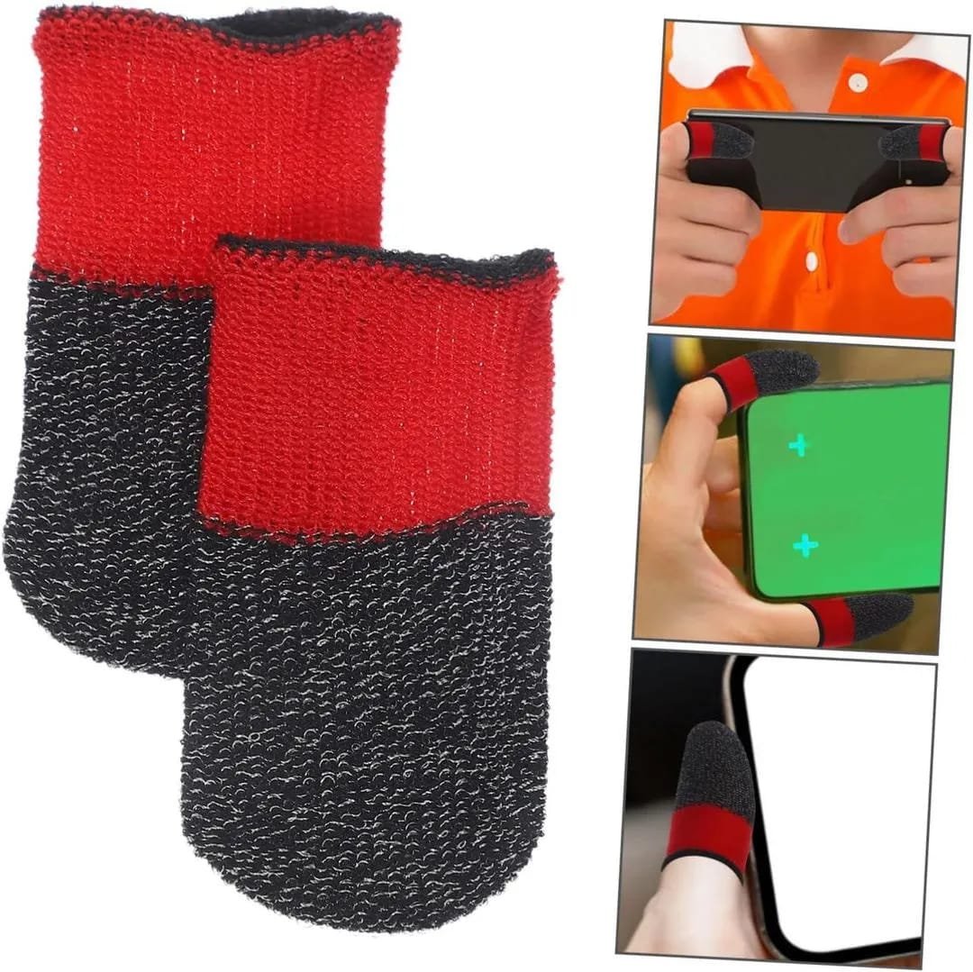 Double Color Gaming Thumb Sleeves Pair – Anti-Sweat Touch Control Finger Gloves for Mobile Gamers - Image 4