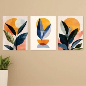Set of 3 Premium Wall Art Photo Tiles – Modern Home Decor Sets 8x11