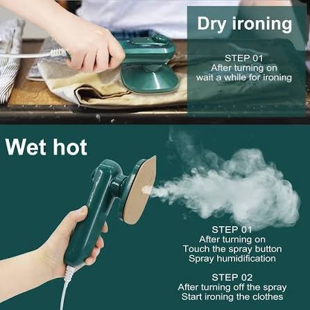 Portable Steam Iron | Professional Travelling Iron With Box | Steam Iron With Spray - Image 3