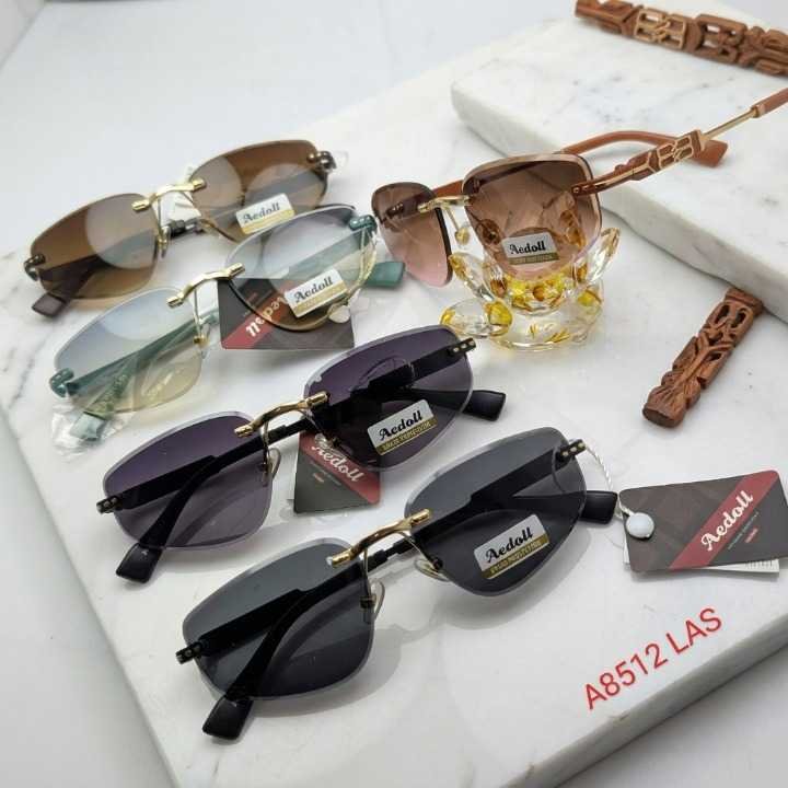A8512 LAS - Ladies Fancy Rimless Sunglasses Stylish Fashion Eyewear With Gradient Lenses