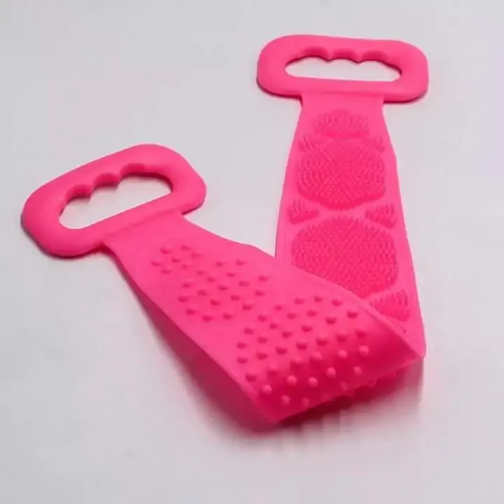 Pack of 2 Silicone Back Scrubber Bath Belts – Double-Sided Exfoliating Body Scrubbers for Gentle, Deep Cleansing & Smooth Skin