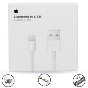 Apple Lightning to USB Cable for iPhone, iPad & iPod – Fast Charging & Data Sync Cable