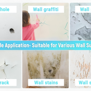 Wall Repair Paste 200gm – White Waterproof Crack Filler With Scraper, Wall Putty & Hole Mending Agent for Damaged Walls and Joints