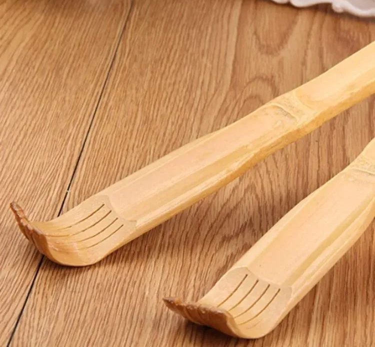 2 Pcs Wooden Back Scratcher & Massage Stick – Long Handle Backscratching Sticks with Roller for Itch Relief & Body Relaxation - Image 4