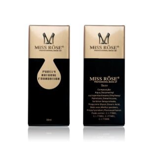 Miss Rose Purely Natural Liquid Foundation – Professional Long-Lasting Make-Up for Flawless Coverage, Lightweight, Breathable, Smooth Finish, All Skin Types - 30 ML | Foundation