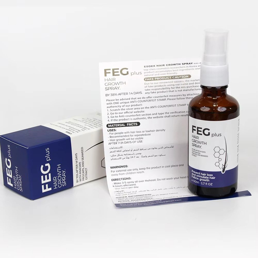 FEG Plus Hair Growth Spray – Stimulate Follicles, Reduce Hair Fall, and Encourage Thicker, Healthier Growth 60ML - Image 4