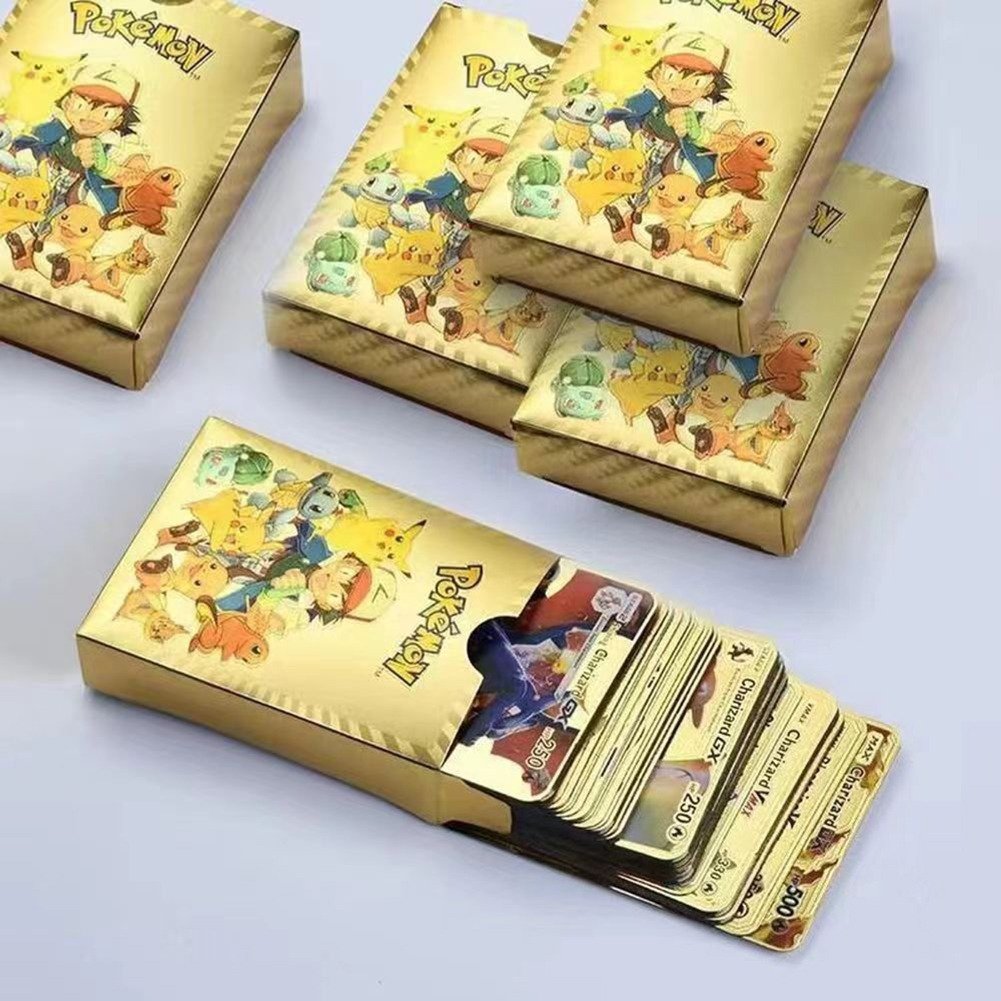 Pokemon Metal Cards Collection Box – 55 Cards per Pack | 3D Pokemon Trading Cards | Durable Metal Cards | Gold, Black & Silver Color Options | Premium Collector’s Edition Gift Set - Image 3