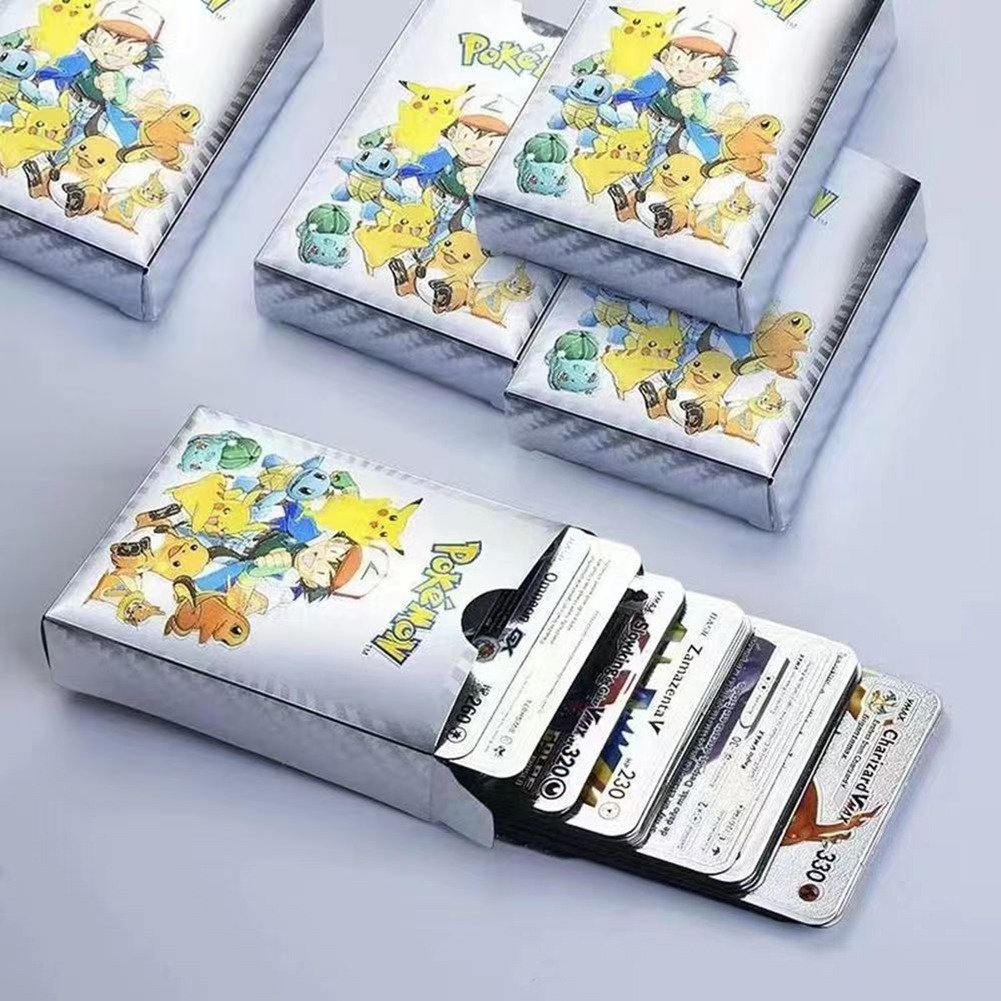 Pokemon Metal Cards Collection Box – 55 Cards per Pack | 3D Pokemon Trading Cards | Durable Metal Cards | Gold, Black & Silver Color Options | Premium Collector’s Edition Gift Set - Image 4