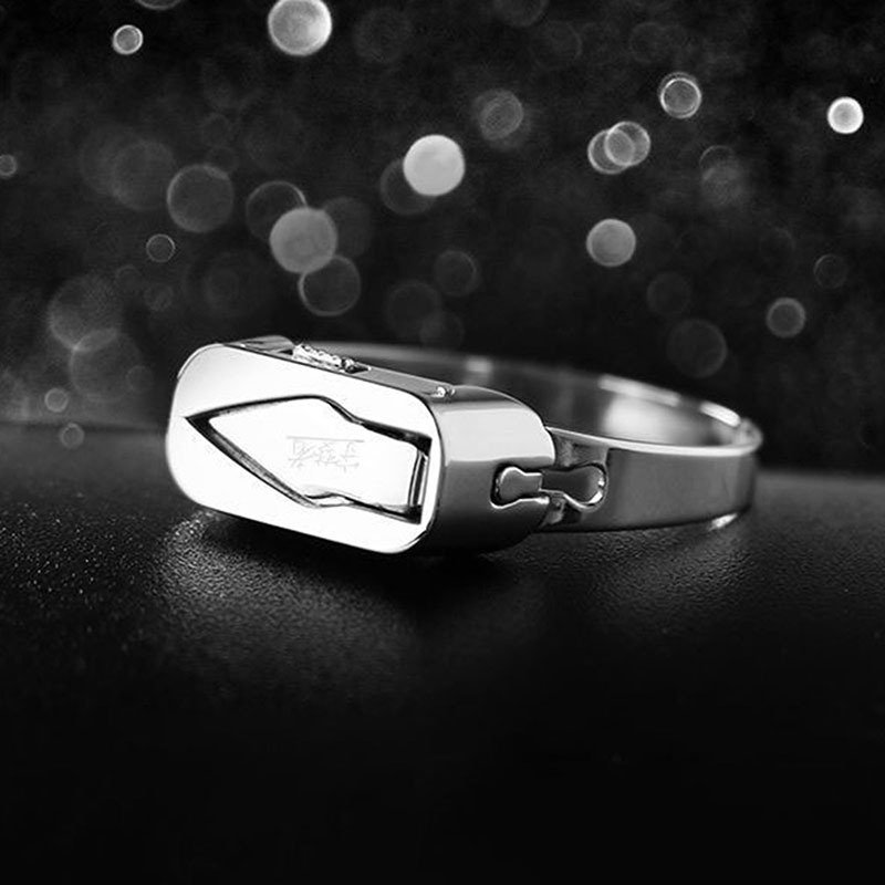Stainless Steel Self-Defense Ring with Hidden Blade – Adjustable Mini Knife Ring for Personal Safety – Wearable Concealed Protection Tool for Men & Women - Image 2