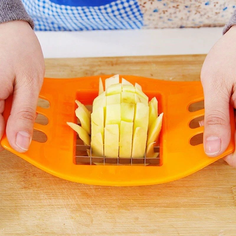 Multifunctional Potato Cutter and French Fry Maker – Stainless Steel Vegetable and Fruit Slicer, Chopper, Dicer, Kitchen Tool for Cutting Fries, Chips, and Healthy Snacks – Durable ABS Handle with 36-Blade Grid (Random Color) - Image 2