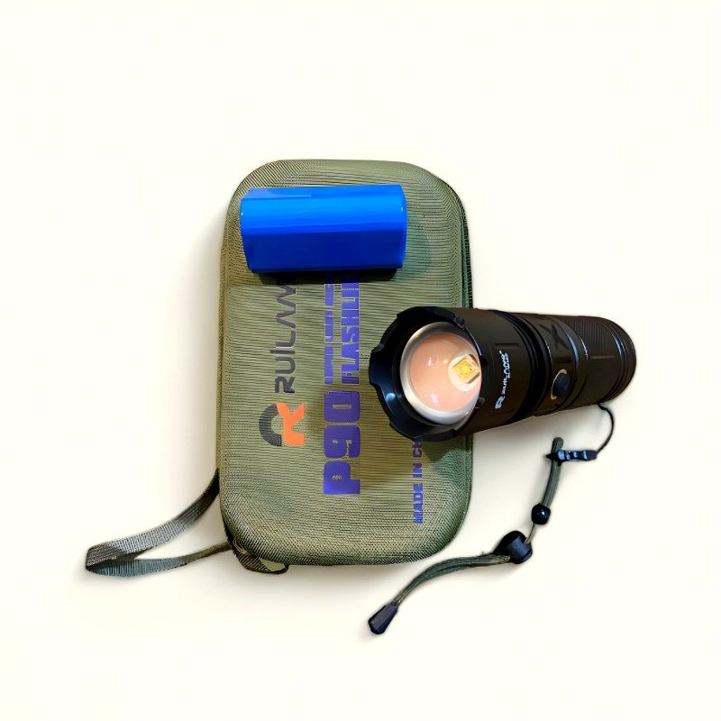 Ruilang P90 High Power Rechargeable LED Flashlight – Ultra Bright Torch with Zoom, Multiple Modes & Type-C Fast Charging - Image 2