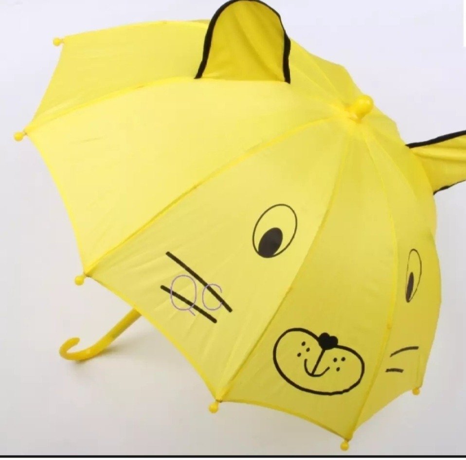 Small Kids Cartoon Umbrella – Multicolor, Random Shape & Design, Lightweight & Compact - Image 5