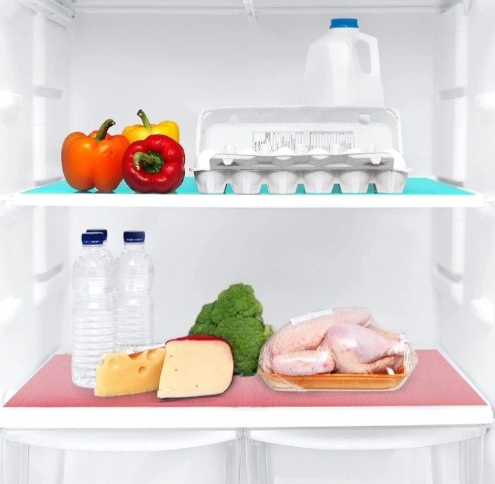 Anti-Slip Fridge Sheet Roll – 45x150cm – Spill-Proof Refrigerator Liner for Organized Shelves (Random color)