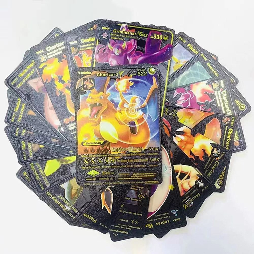 Pokemon Metal Cards Collection Box – 55 Cards per Pack | 3D Pokemon Trading Cards | Durable Metal Cards | Gold, Black & Silver Color Options | Premium Collector’s Edition Gift Set - Image 2