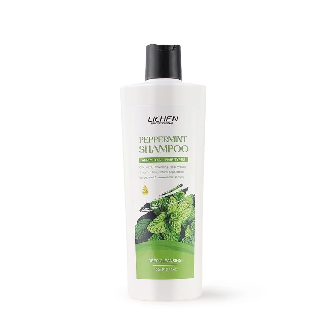 Pack Of 01 - Lichen Professional Shampoo Set 400ml – Keratin, Rice Water, Coconut, Peppermint, Red Onion, Argan Oil - Image 4