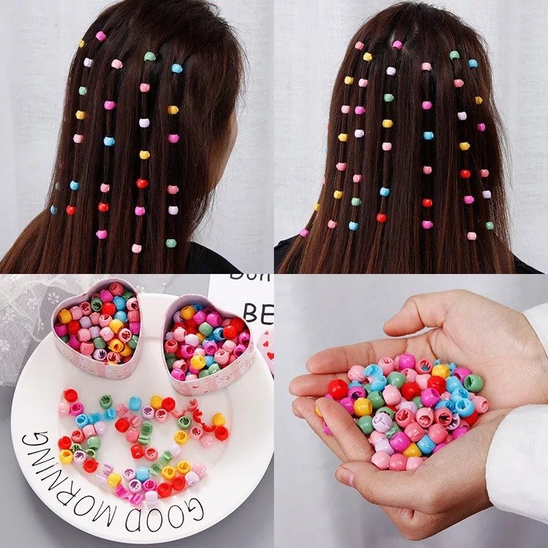 30 PCS Baby Girls Hairpins – Cute Candy Color Mini Hair Clips & Hair Braids Beads Set (Random Color) - Image 5