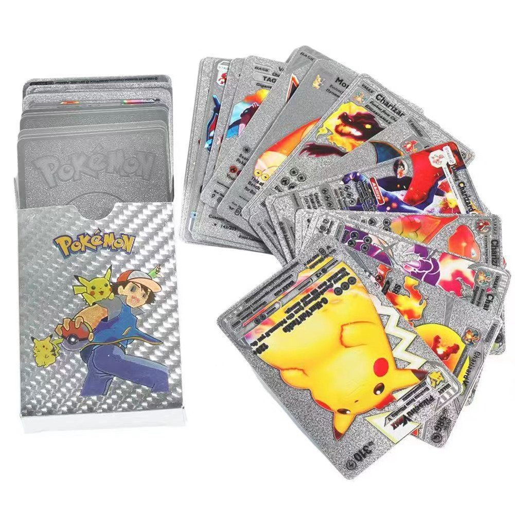 Pokemon Metal Cards Collection Box – 55 Cards per Pack | 3D Pokemon Trading Cards | Durable Metal Cards | Gold, Black & Silver Color Options | Premium Collector’s Edition Gift Set - Image 5
