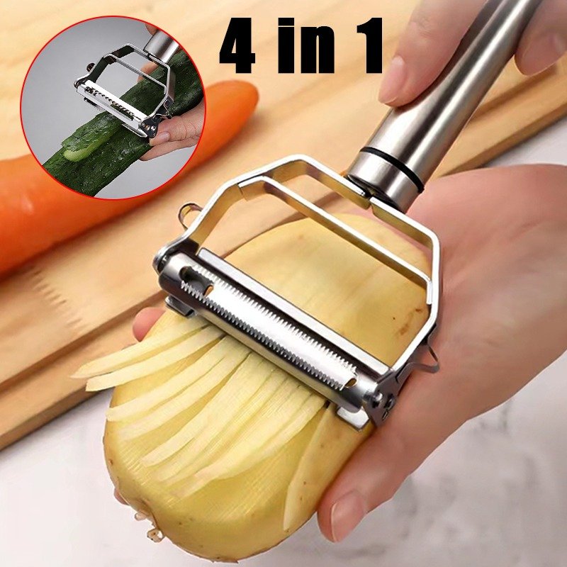 1 Set Stainless Steel Peeler & Slicer – Multi-Function Vegetable & Fruit Grater Tool - Image 2