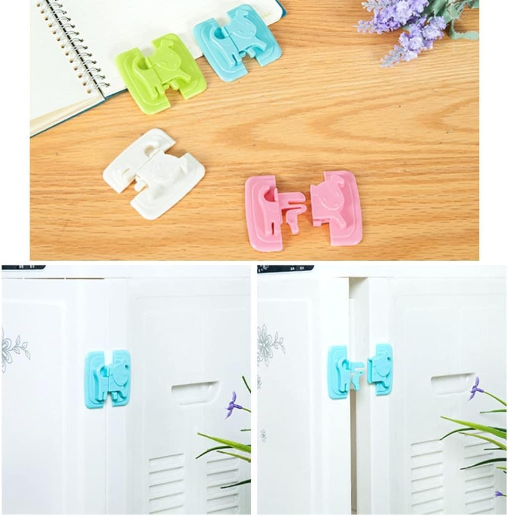 01 PCs Cute Dog Shape Cartoon Cabinet Door Child Safe Lock Refrigerator Toilet Baby Safety Tools | Refrigerator Lock | Lock For Cabinet - Random Color - Image 2