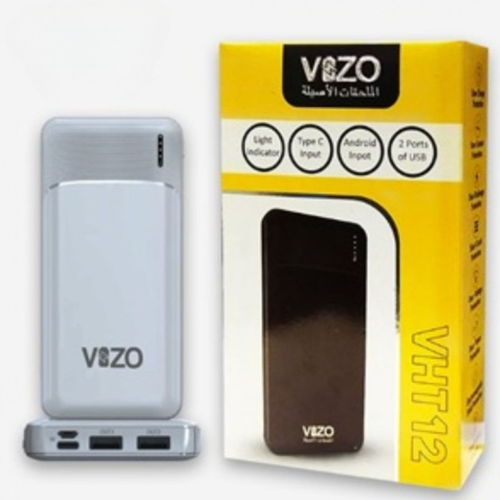 VHT-12 – 10,000mAh Full-Size Power Bank | Vizo VHT-12 Power Bank | Best Quality Power Bank Vht12 - Android Power Bank - Random Color - Image 4